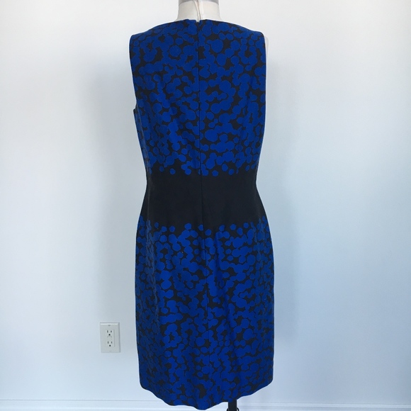 Taylor Blue & Black Printed Shift Dress - Picture 4 of 6